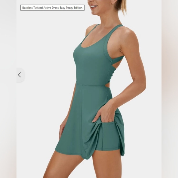 2 Halara Backless Twisted Active Easy Peazy Dresses - Picture 2 of 4